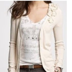 J Crew Grey Corsage Cardigan